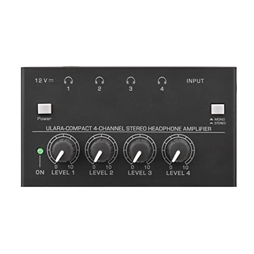 4-channel Stereo Headphone Amplifier - Ultra-compact Mono & Stereo Switch