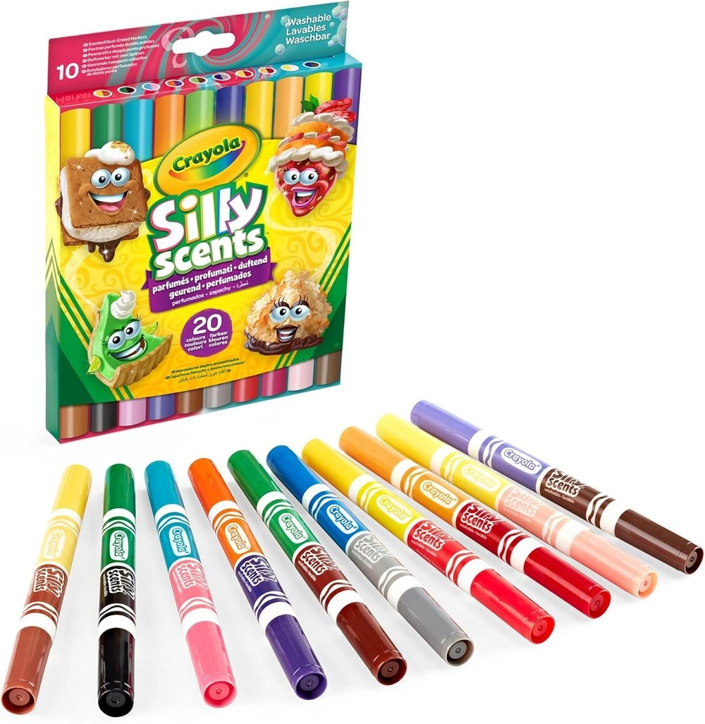 Crayola Silly Scents Scented Washable Markers Silly Scents - 20-piece double-tipped