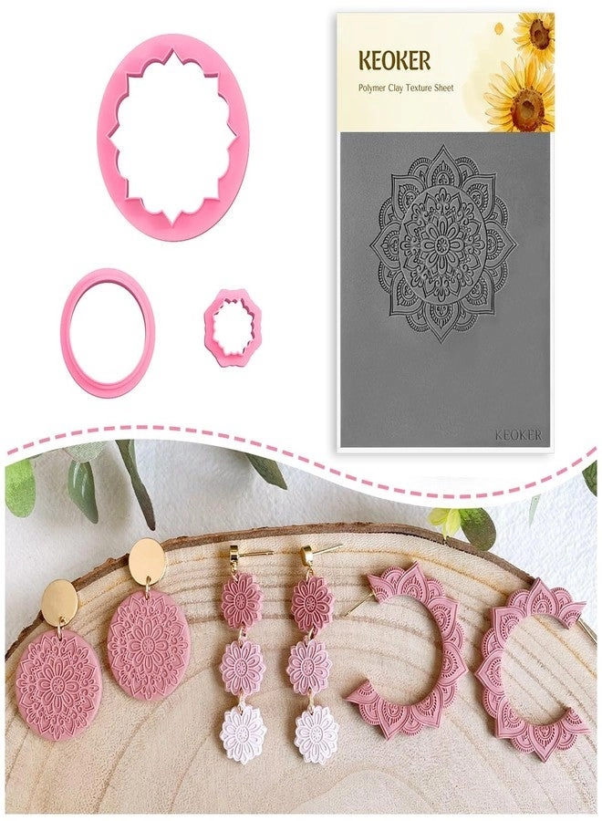 Mandala Clay Cutters and Texture Mats - Polymer 3 piece(s)