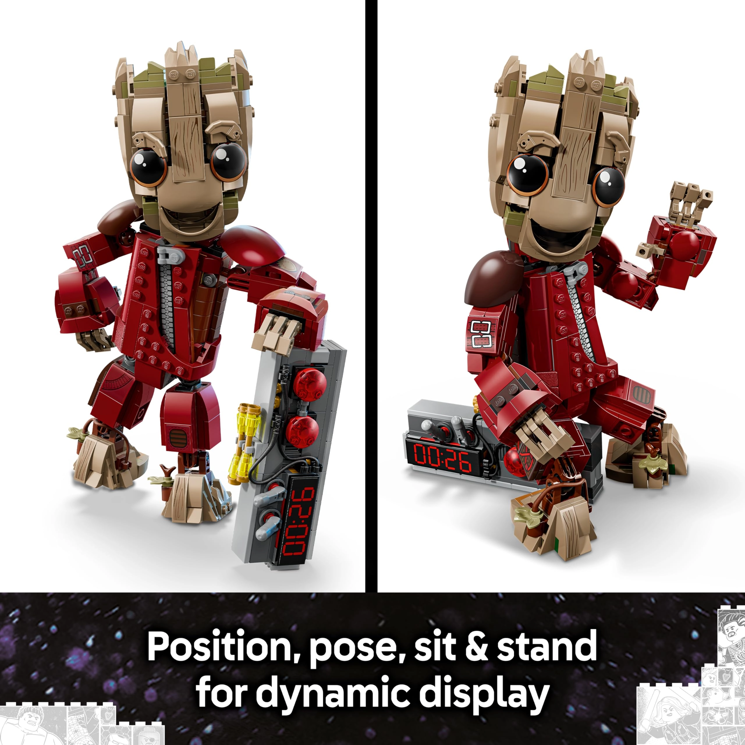 Marvel LEGO Ravager Jumpsuit Groot (76341)