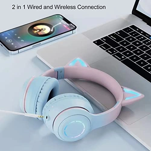 Cute Cat Ear Gaming Headphones Wireless Headset