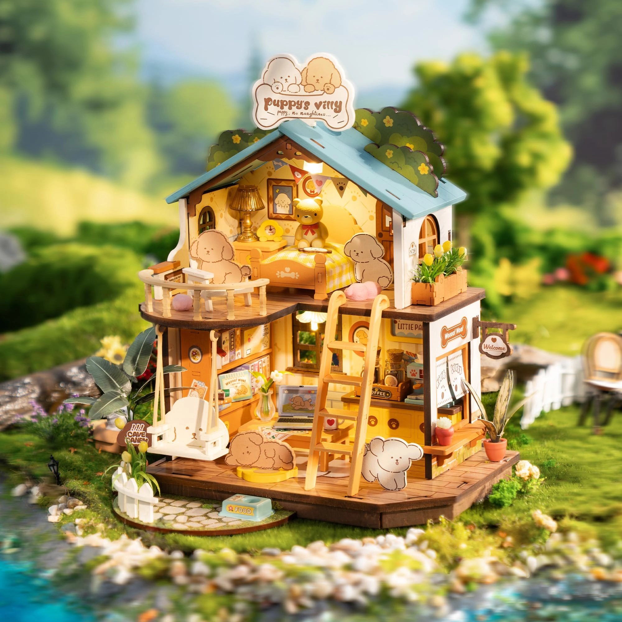 Miniature House Puppy Villa