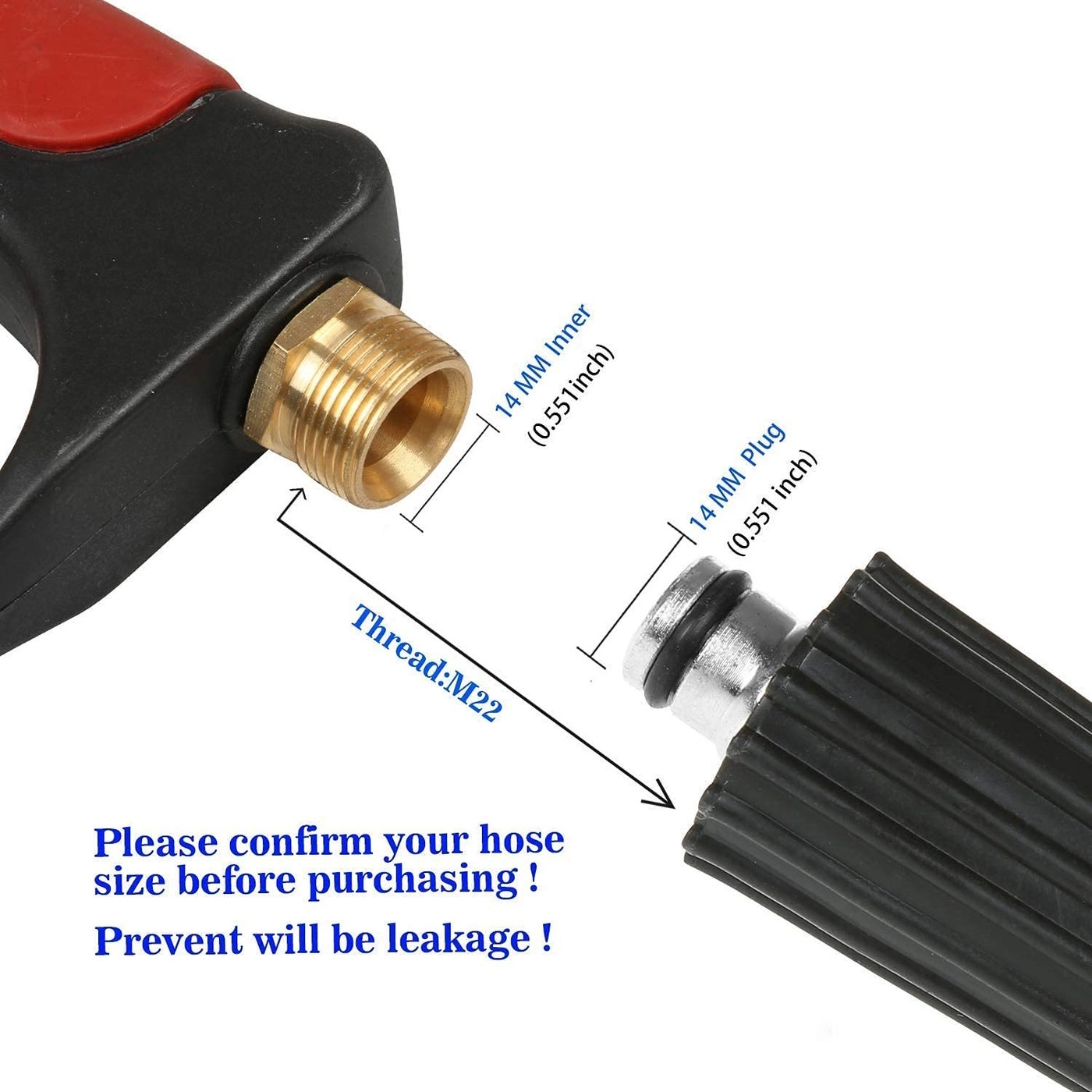 High Pressure Washer Hose Pipe - 15 MPA 10 Meter