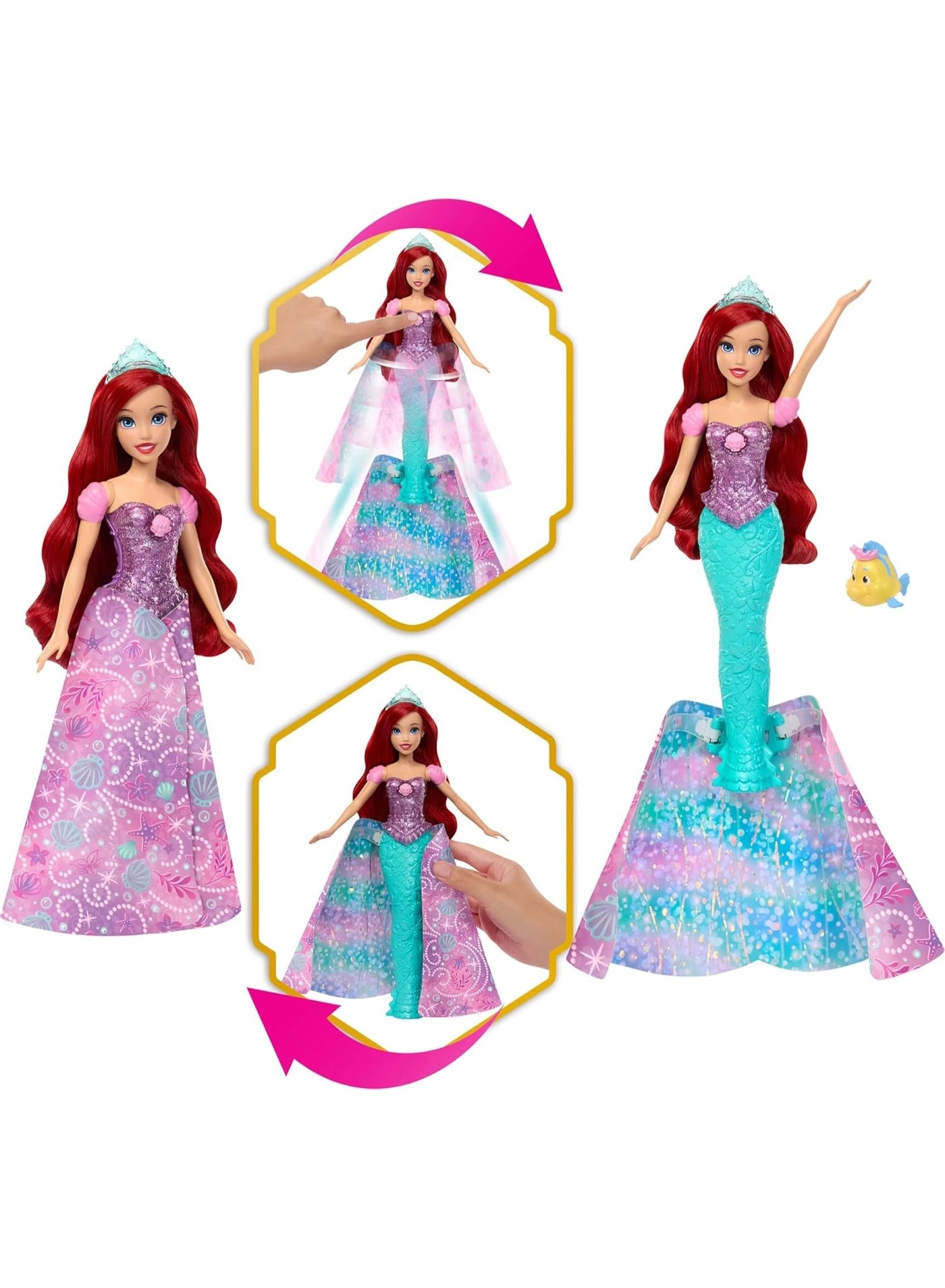 Ariel Fashion Doll - Human to Mermaid Transforming