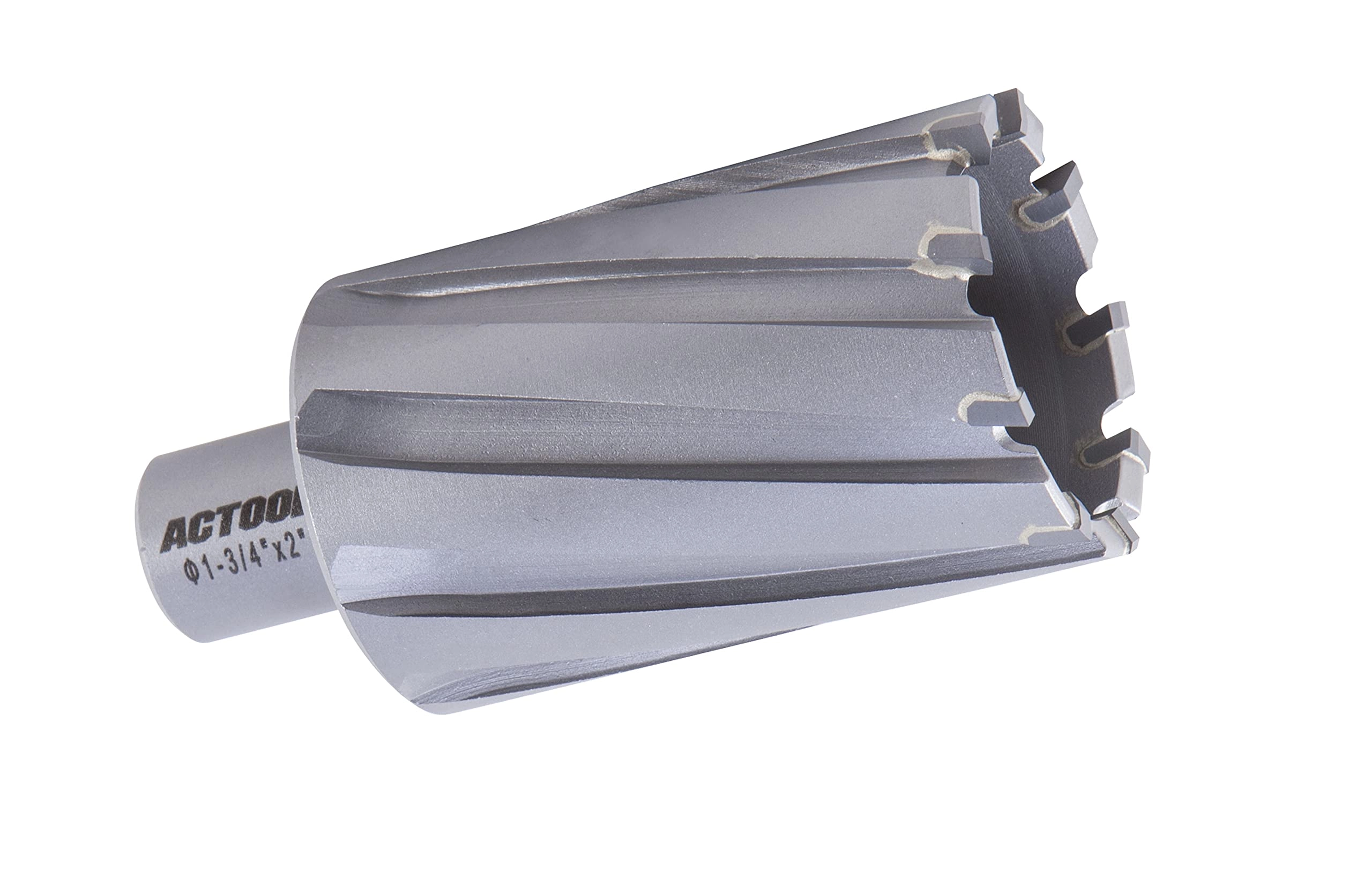 ACTOOL TCT ANNULAR Cutter - 1-3/4'' Diameter x 2'' Depth of Cut Carbide Tipped 3/4'' Weldon Shank