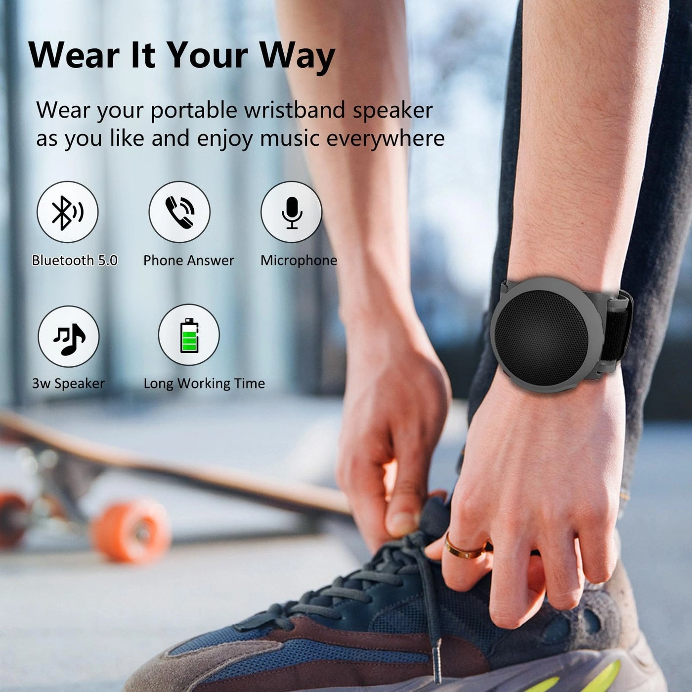 Wearable Bluetooth Speaker - TWS Dual Pairing Clip on