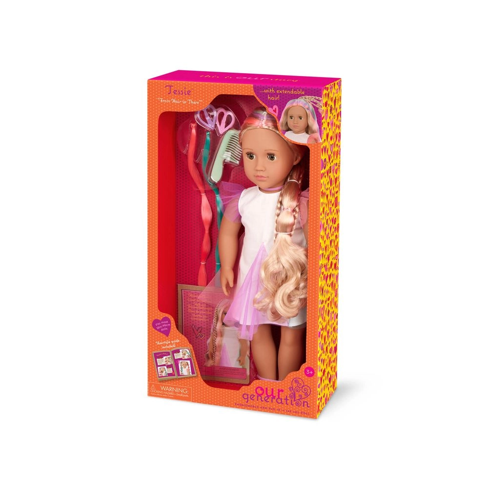 Our Generation Tessie Hair Grow Fashion Doll Playset - 18-inch Ages 3+