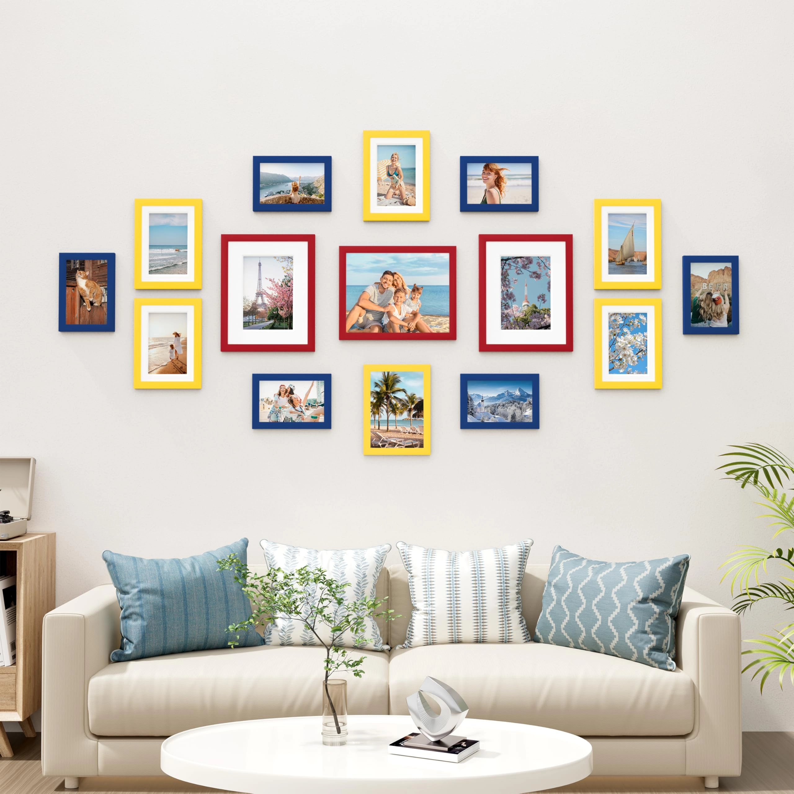 Picture Frames Set - 10 Pack Rustic Grey