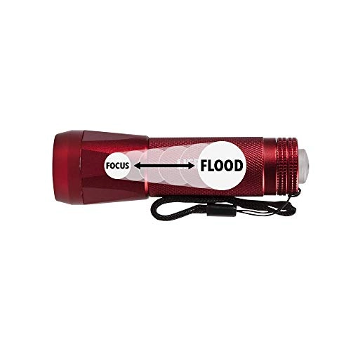 Focus Flashlight - 5 Mode Red Tail Cap