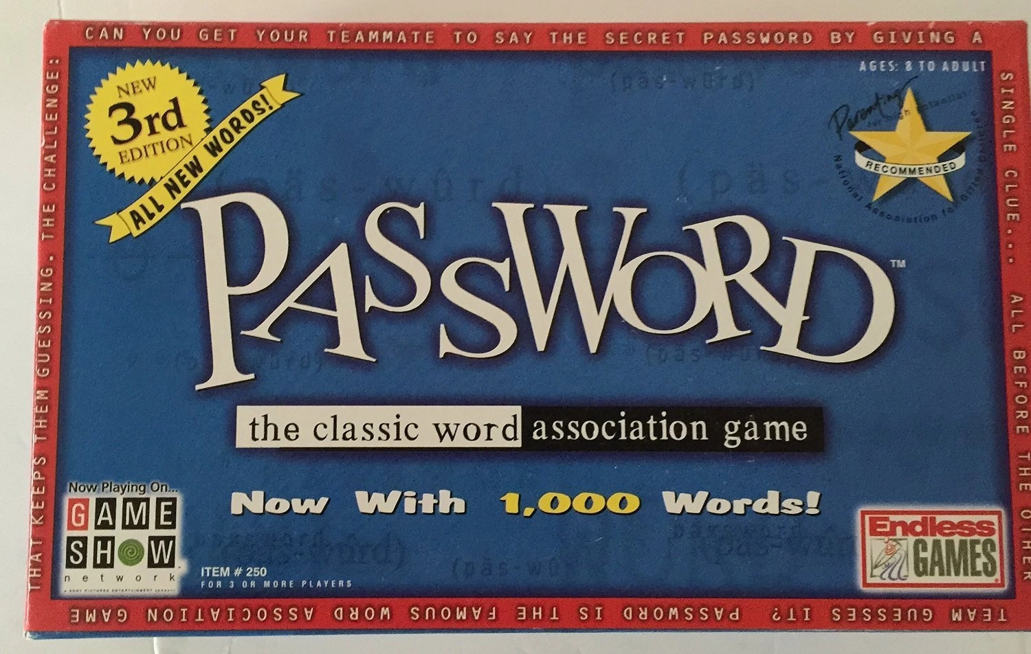 Endless Games Password: 3rd Edition