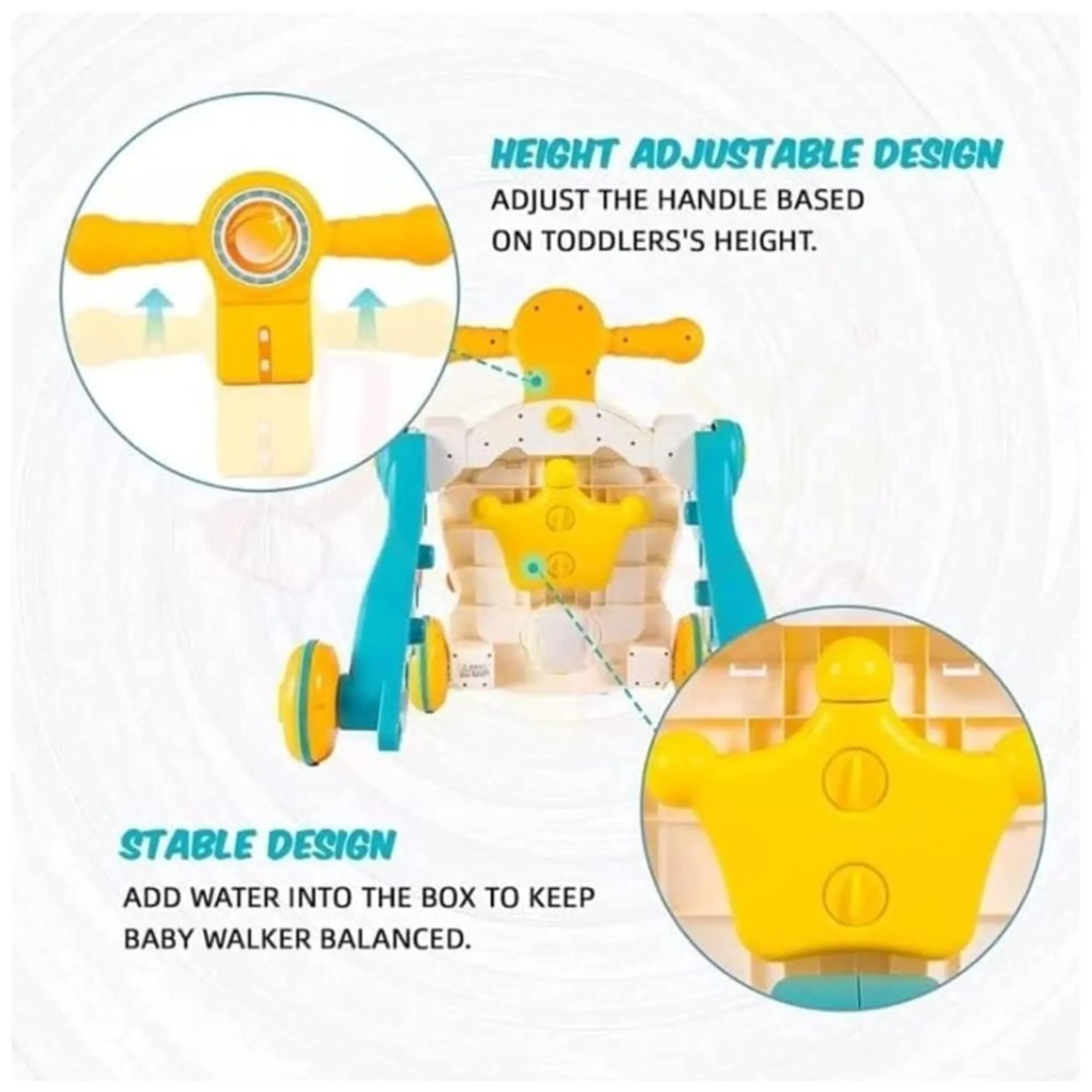 Baby Activity Walker - 3-In-1 Musical Educational