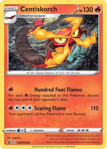 Pokémon Pokemon Centiskorch SWSH048 - English + Toploader