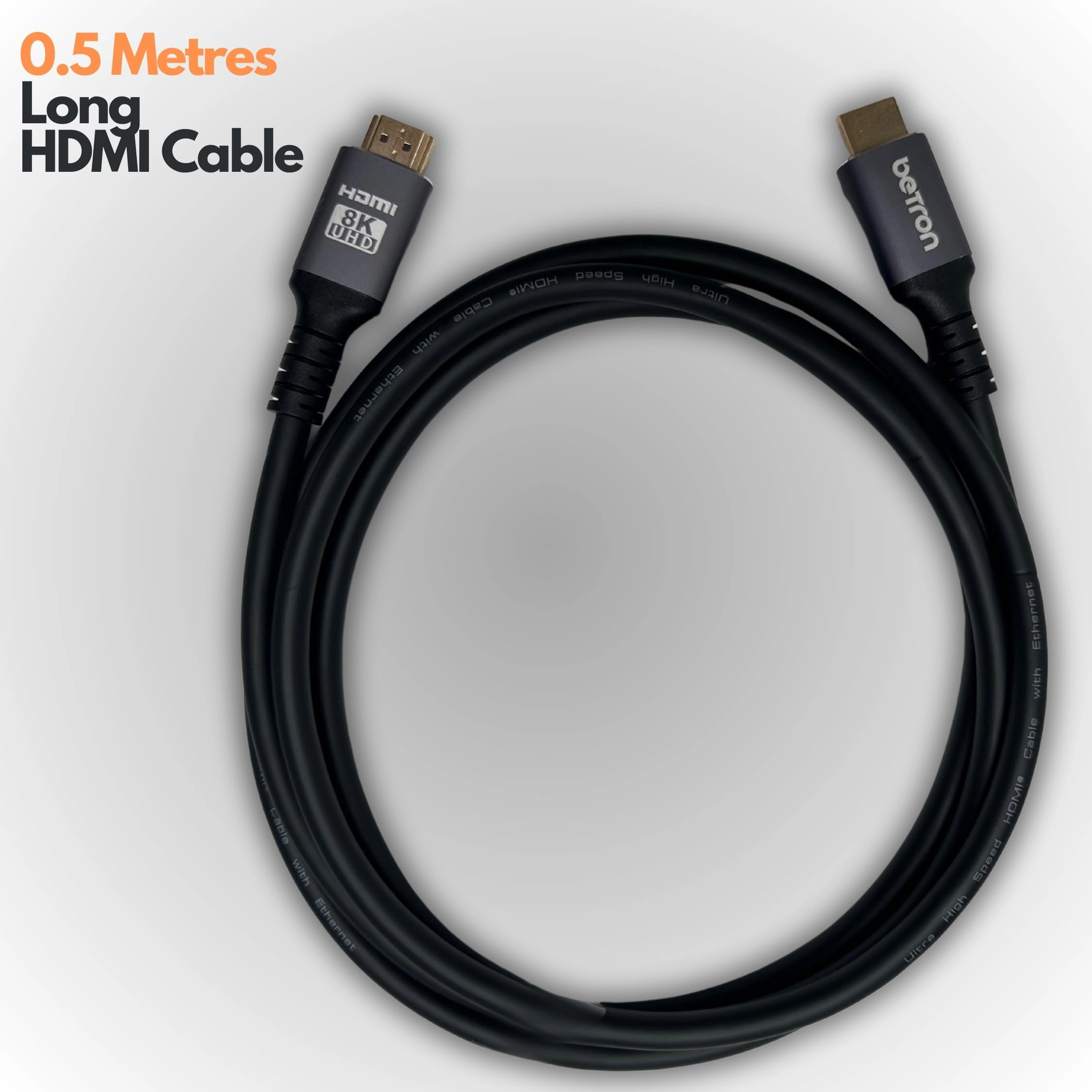 8K HDMI Cable - 0.5m with Ethernet