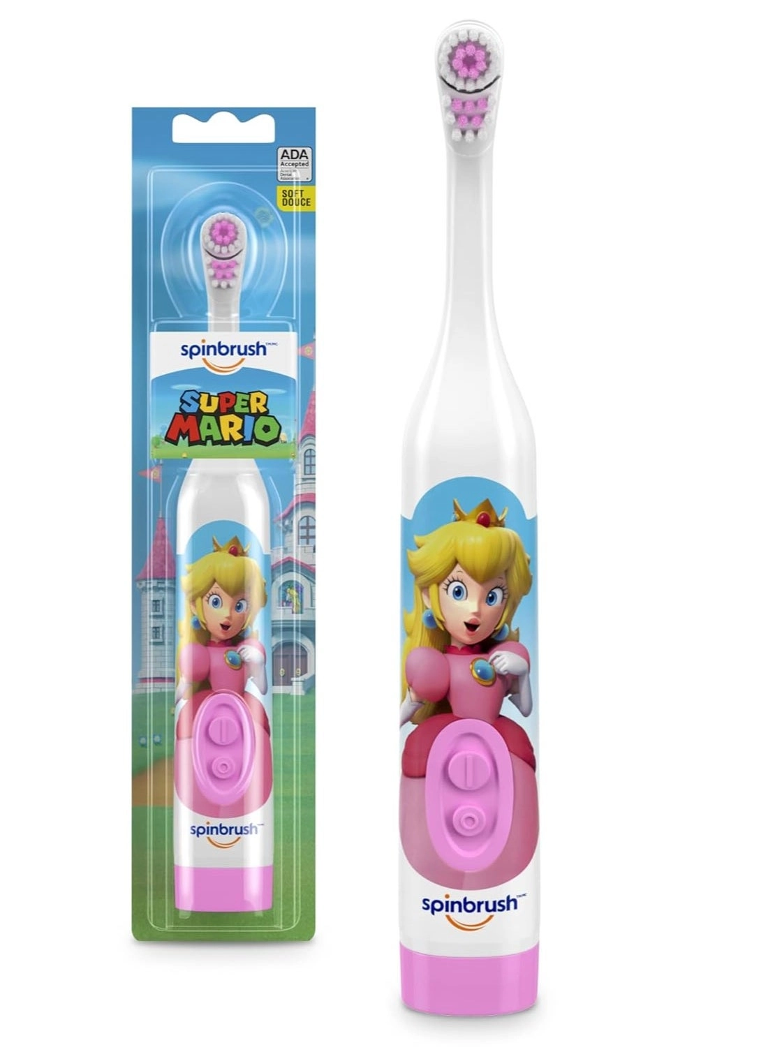 Spinbrush Princess Peach Kids Electric Battery Toothbrush - Soft 1 ct