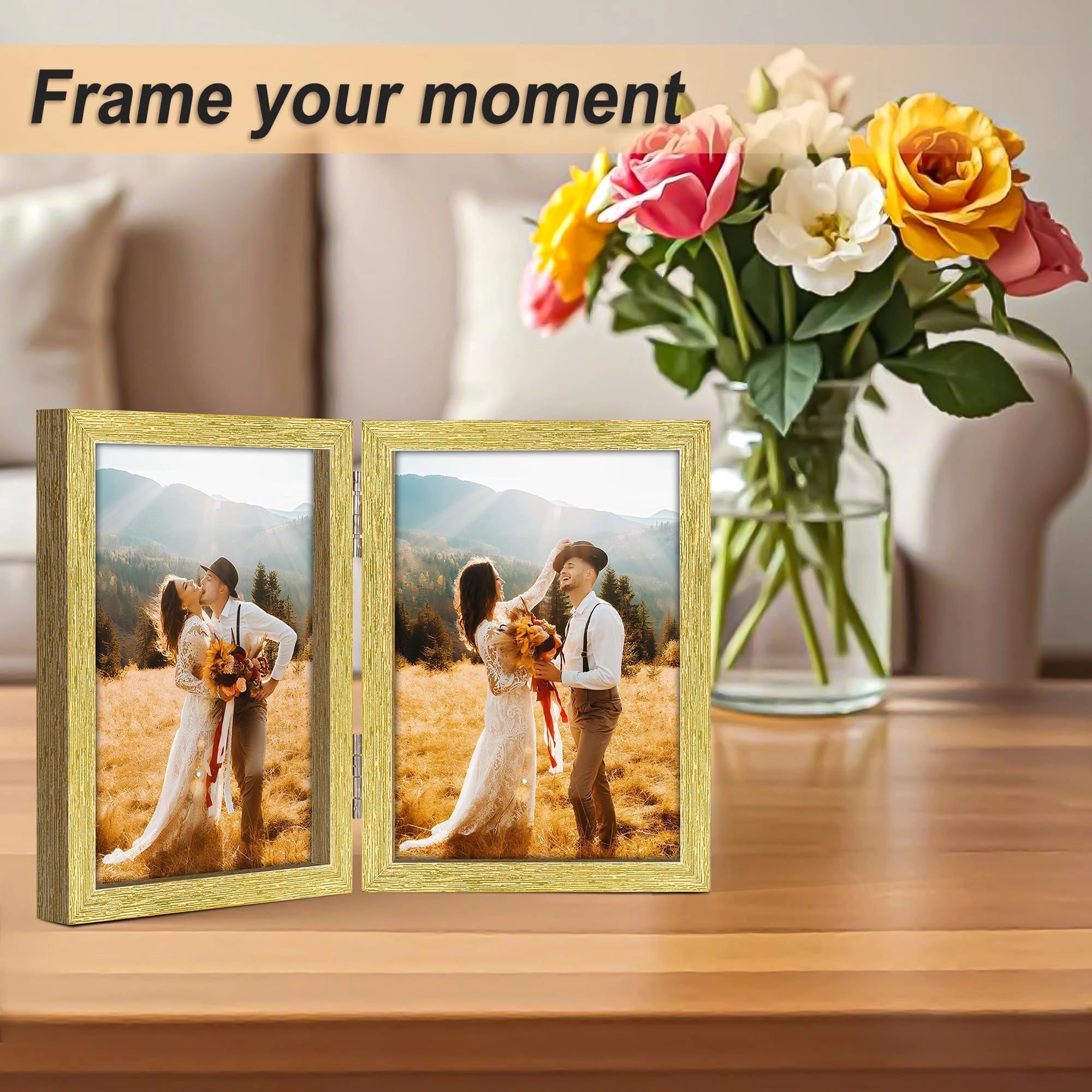 Double Picture Frame - 3.5x5 in 2 picture frames