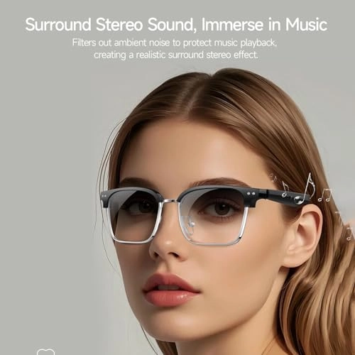 AI Smart Glasses - Real Time Translation 164 Languages BT Calling