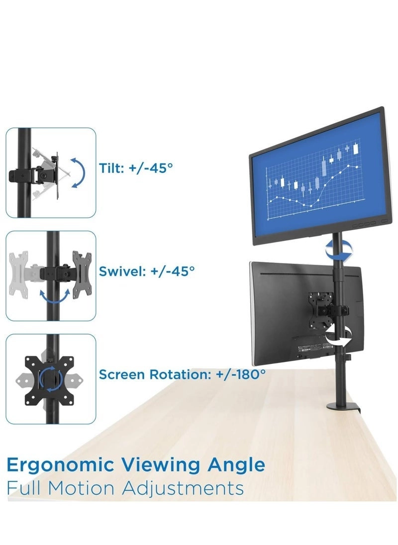Dual Monitor Stand - Dual 13-32 inch VESA 75/100mm