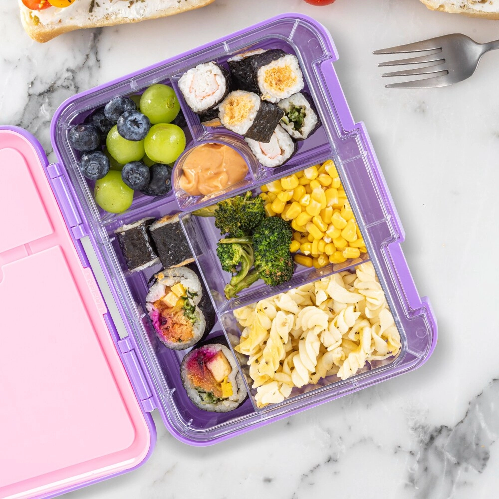 6 & 4 Convertible Bento Lunch Box - Butterfly Purple
