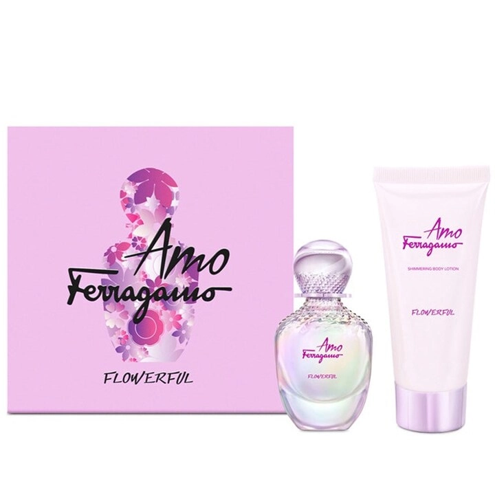 Salvatore Ferragamo Amo Ferragamo Flowerful - Eau de Toilette 50ml + Shimmering Bl - 100ml