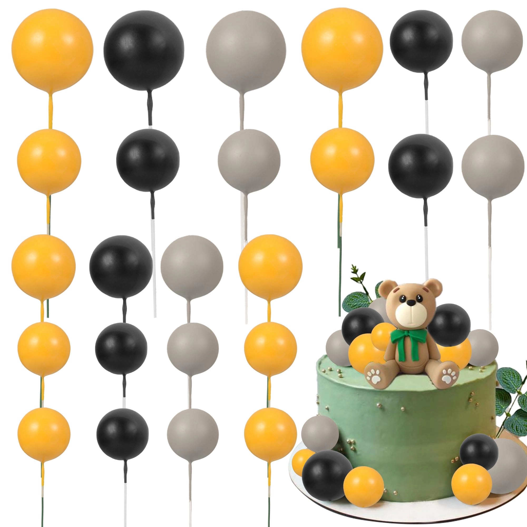 gyufise Mini Balloon Cake Topper - 30Pcs Birthday Graduation