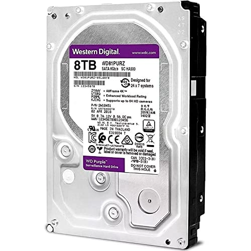 Purple 3.5" 5400rpm 256MB SATA 6Gb/s (WD81PURZ) - 8TB