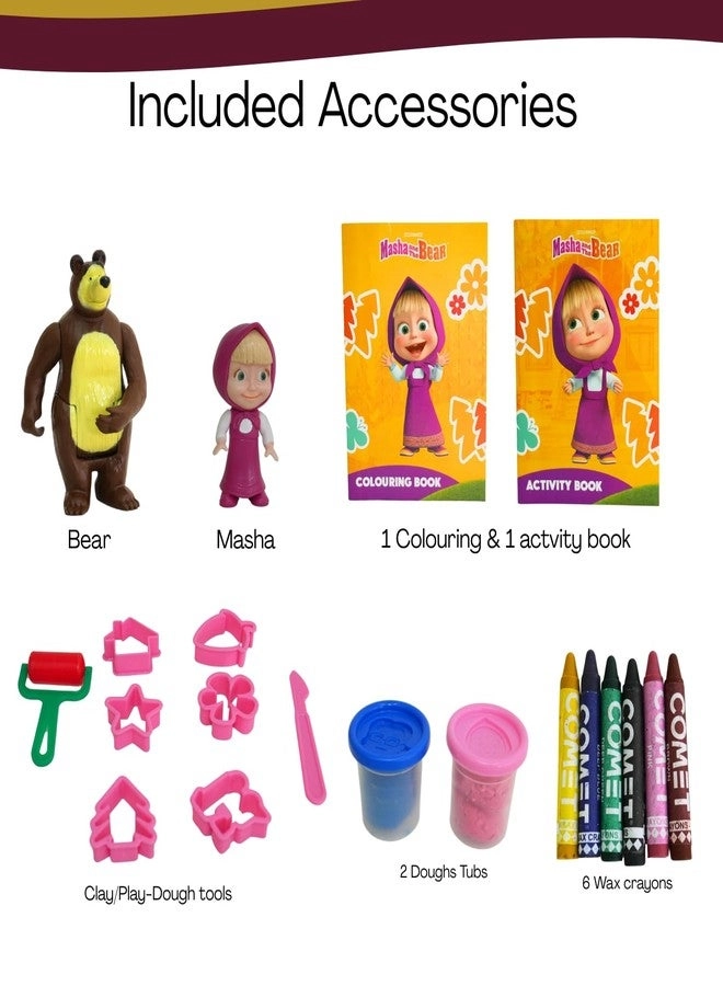 Masha and The Bear Squishy Fun Dough Play Set - Moulds and Figure