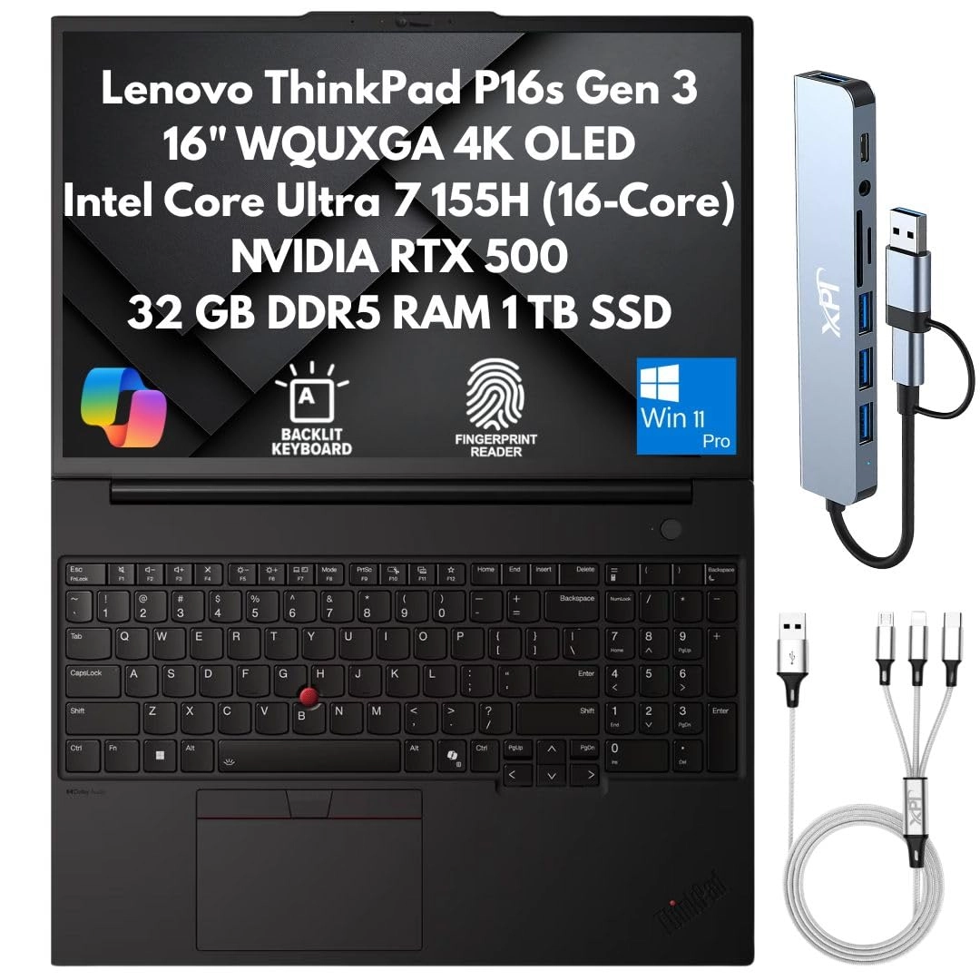 ThinkPad P16s G3 21KS001FUS - 16'' Core Ultra 7 165H 64GB DDR5 1TB SSD