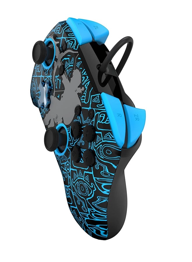 Nintendo Switch Sheikah Shoot Rematch Glow Wired Controller Black/Blue