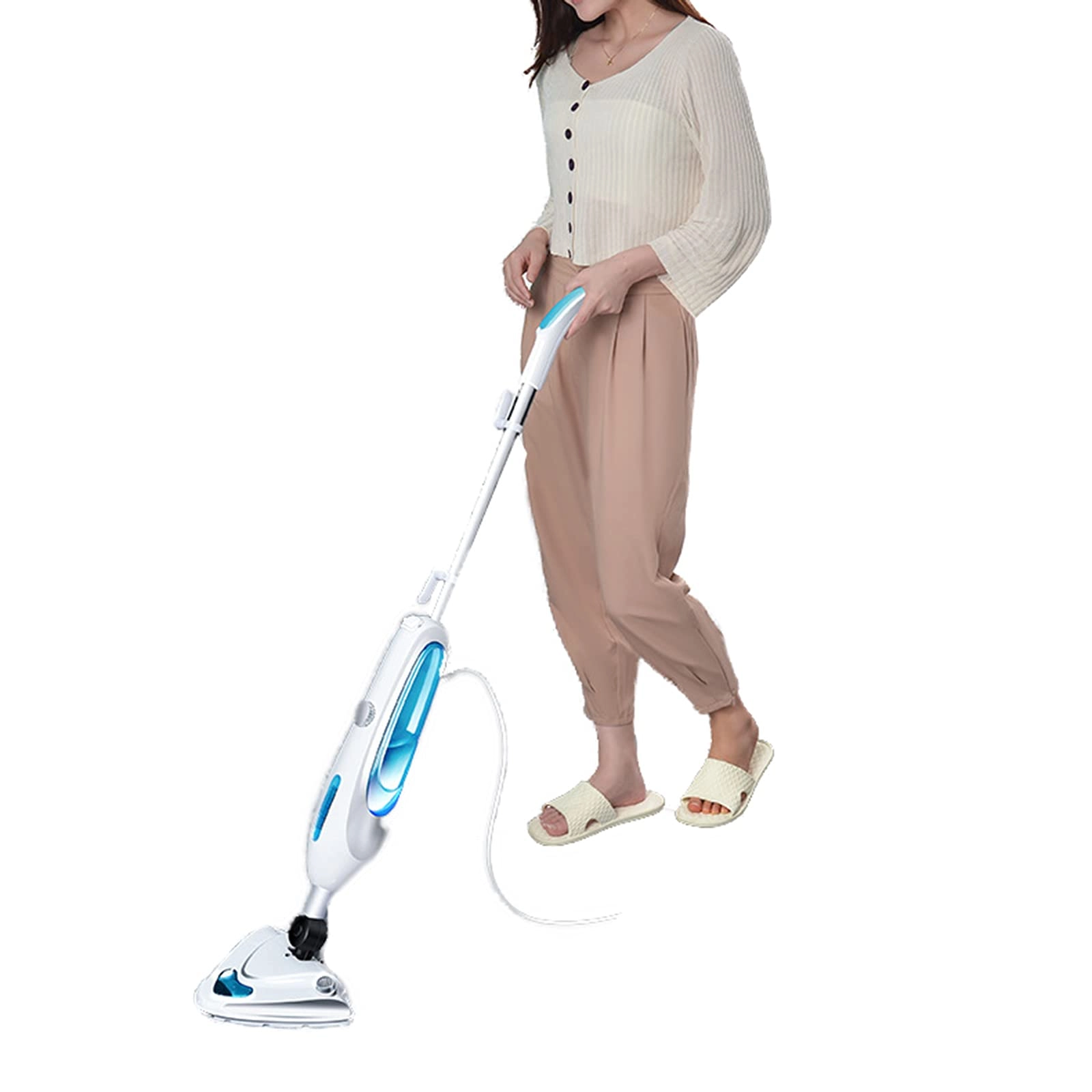 Handheld Steam Mop Cleaner - Silver 1 Mop Pad Flat mop