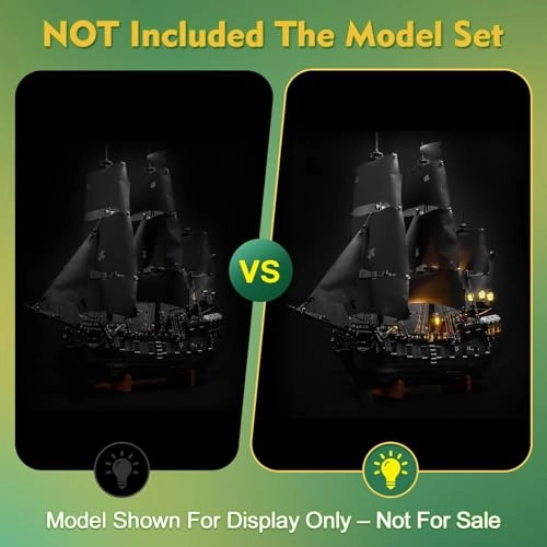 Light kit Compatible with 10365 Captain Jack Sparrow's Pirate Ship - RC Version LED
