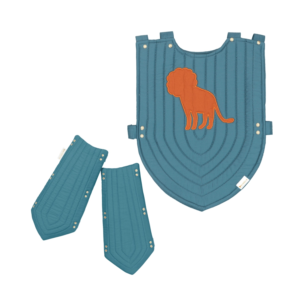 Fabelab Knight Armour Lion Set - 13 x 27 cm Lion 3pcs Suitable for 3-6 years 32 x 42 x 2 cm