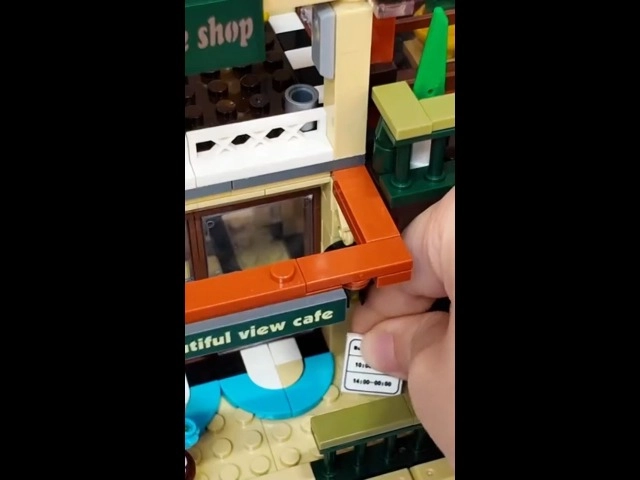 Street View Coffee Shop City Building Set (FJ9567) - Modular LED Lighting