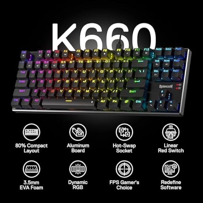 80% Mechanical Gaming Keyboard - Wired