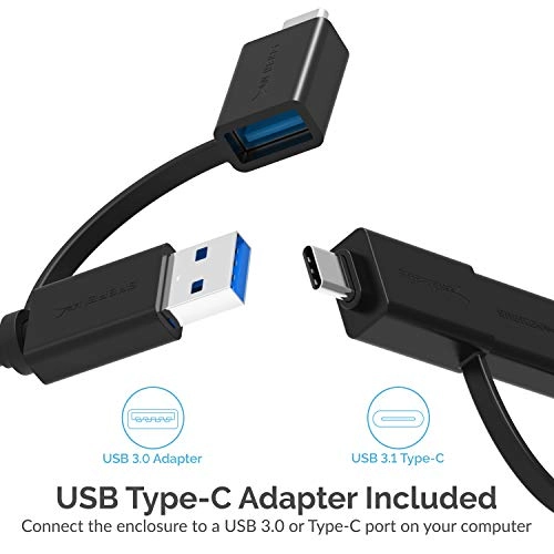 M.2 NVMe SSD Enclosure - USB 3.1 Gen2 NVMe M-Key M.2 2230/2242/2260/2280