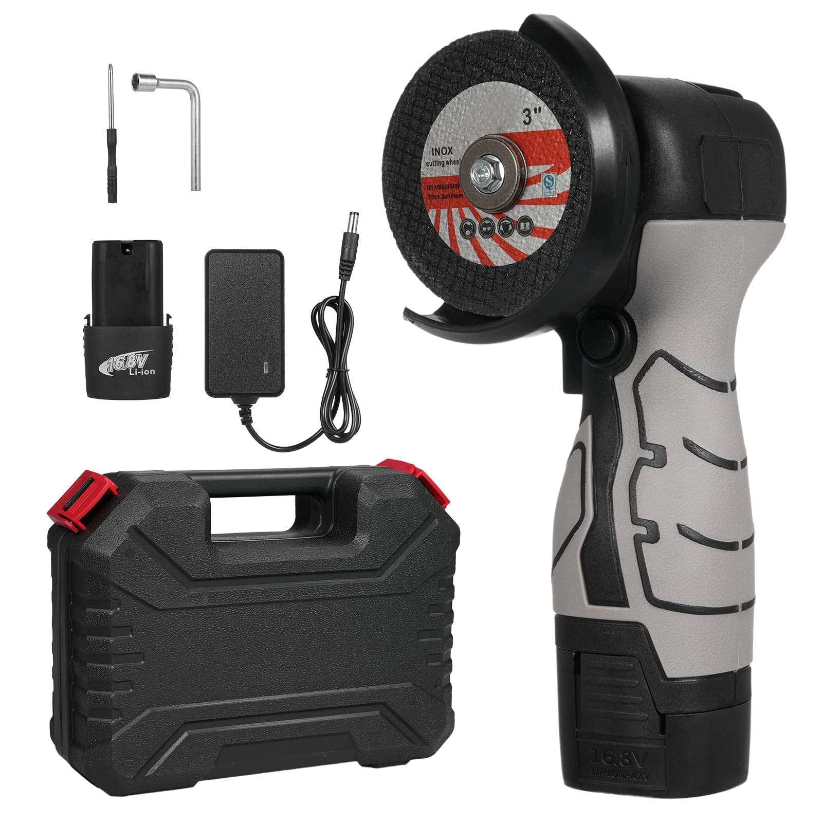 Cordless Angle Grinder - 7000RPM 16.8V 2000mAh