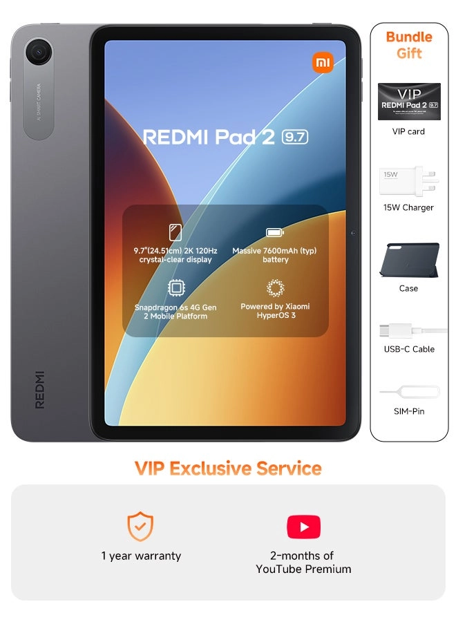 Xiaomi Redmi Pad 2 - 128GB 9.7"