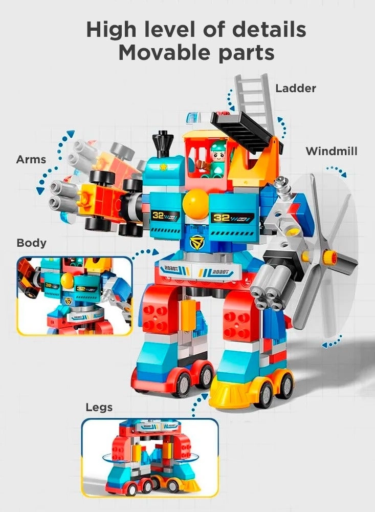 Building Blocks Set - 6-in-1 Robot 172 pcs