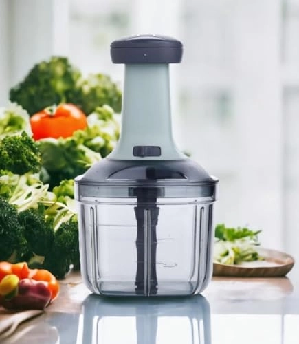 Manual Push Chopper - 700ML 6 STAINLESS STEEL BLADES