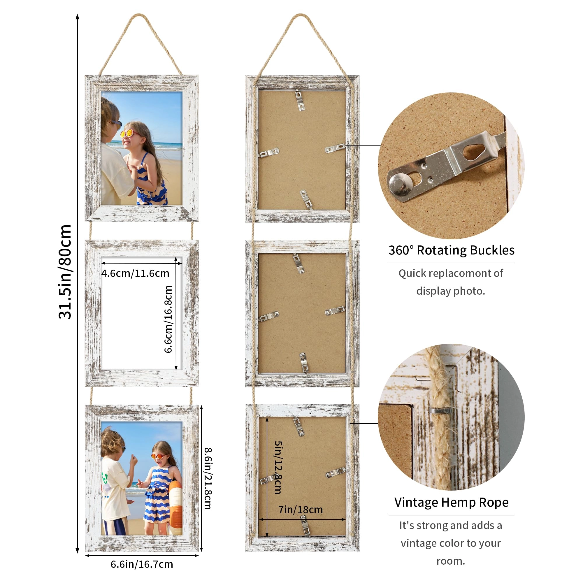 Collage Picture Frames - 5x5 in 3 Opening