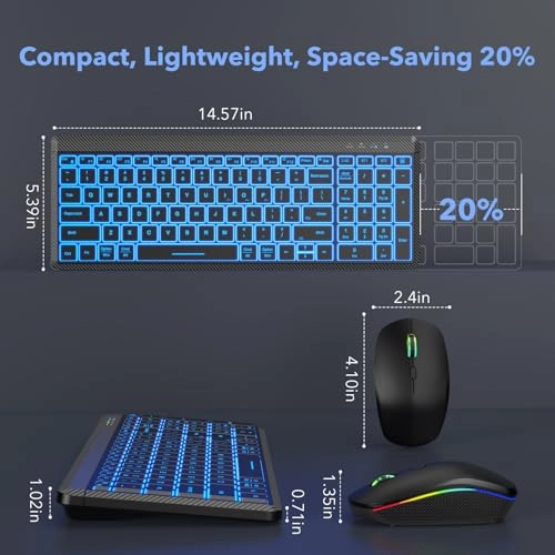Wireless Keyboard and Mouse - Bluetooth Usb