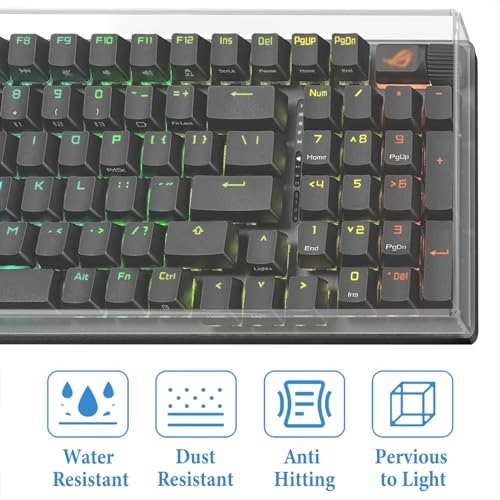 Keyboard Cover - Clear Acrylic Compatible with 100 Keys 90%-96%