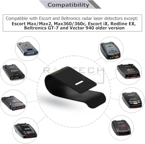 Car Sun Visor Clip Mount - Escort Solo Redline SVCM Beltronics