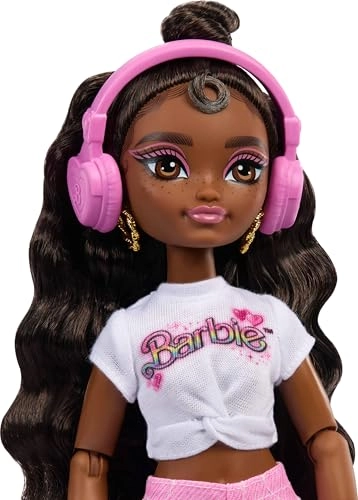 Brooklyn Fashion Doll - Posable Roller Skating Dark Brown Hair Ages 4+