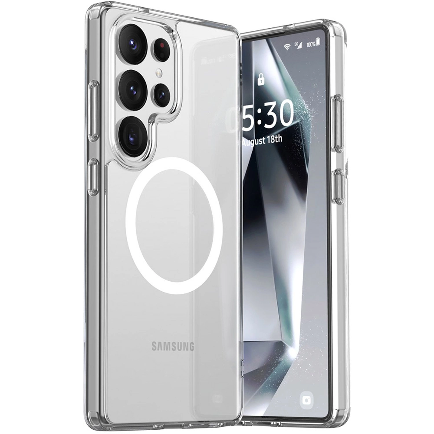 INFINYTY Zepho Clear Case with MagSafe for Samsung Galaxy S25 Ultra