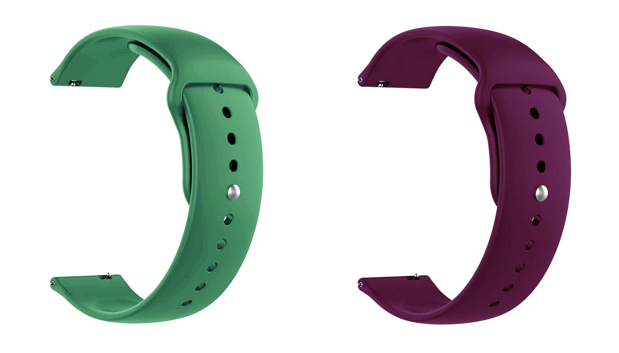 2 Pack 20mm Silicone Watch Band for Sekonda Motion