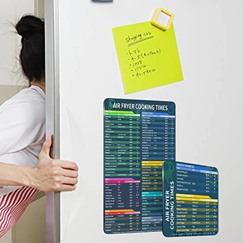 Air Fryer Magnetic Cheat Sheet - durable magnetic materials 2 Magnet Sheets