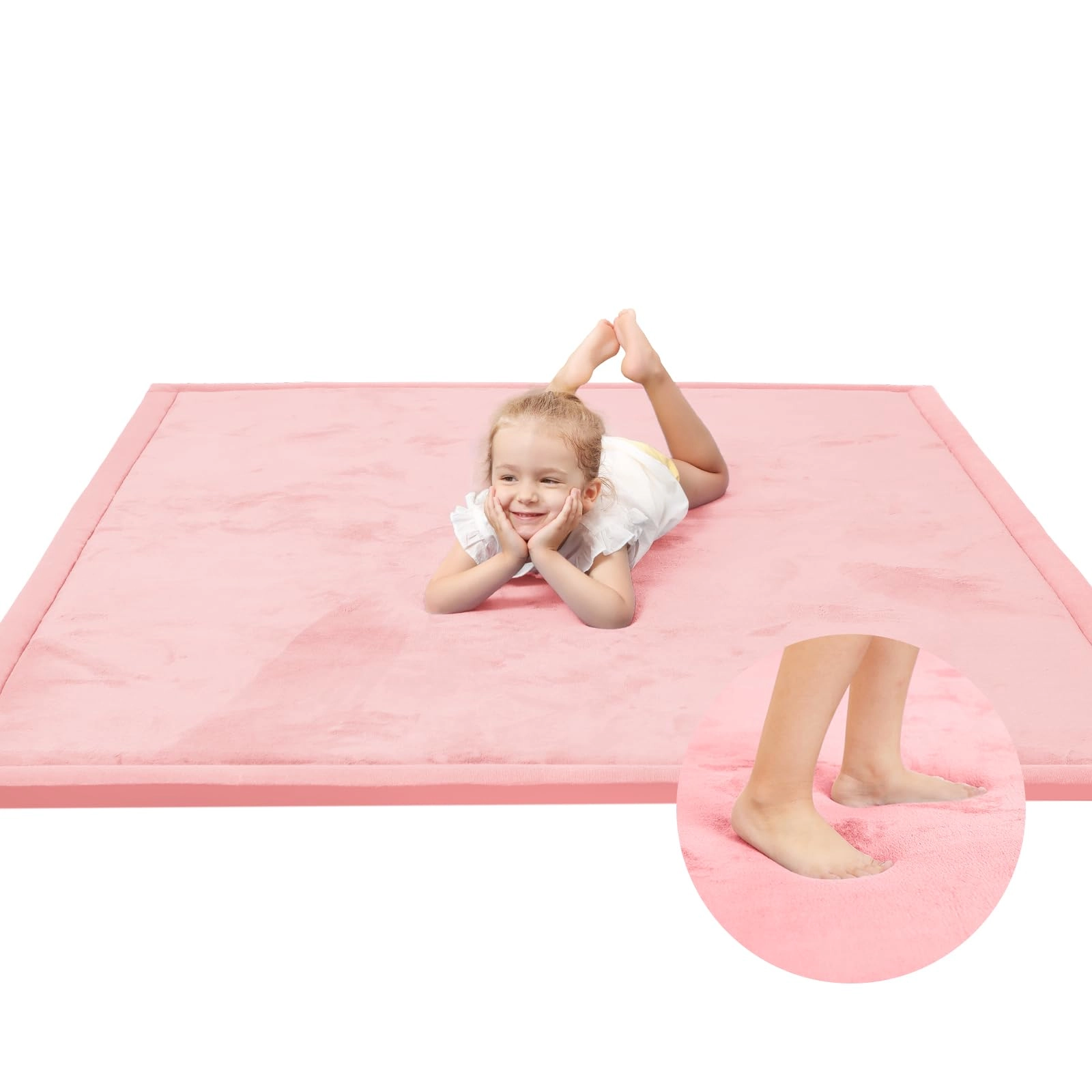 huloo sleep Baby Play Mat - 59"×71" 1.3" Thick Light Grey