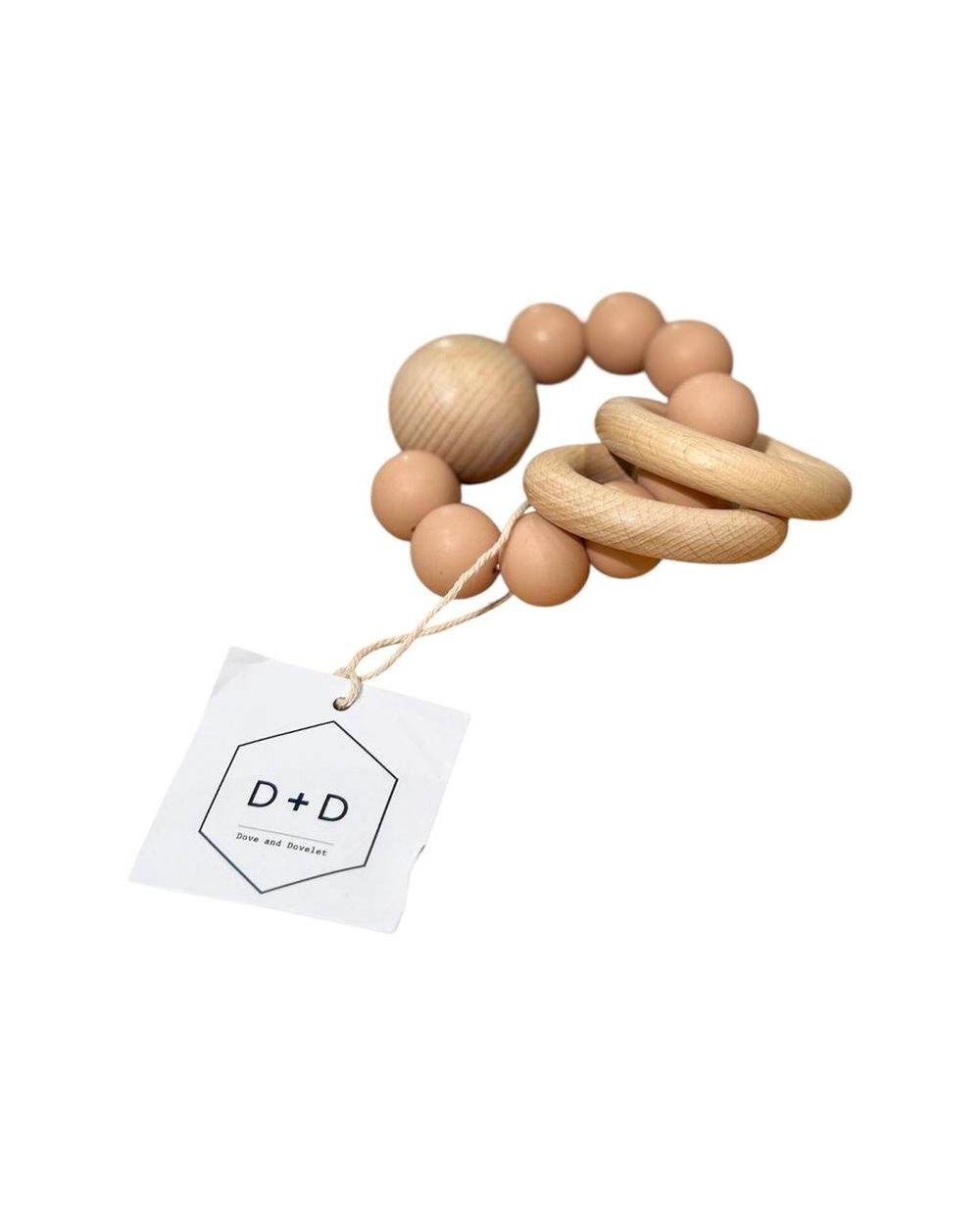 Teething Rattle - Eco Wood Silicone
