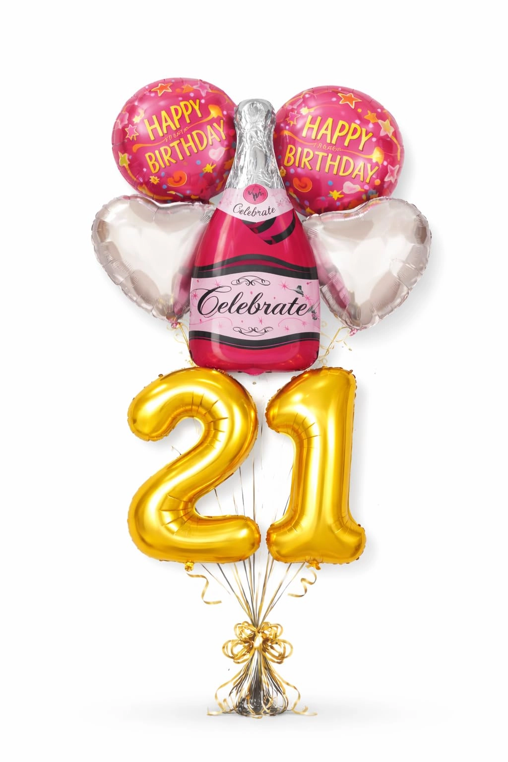 Number 21 Birthday Balloons Set - 6 Count Birthday
