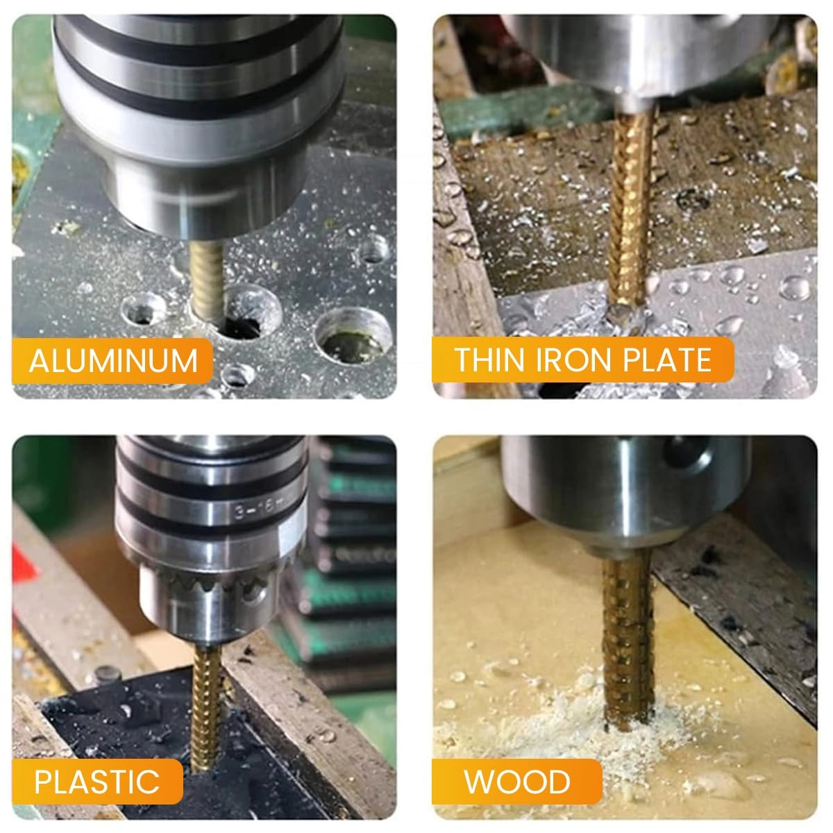 Step Drill Bits - HSS High Speed Steel 6PCS 432MM420 MM412MM6MM8MM3MM